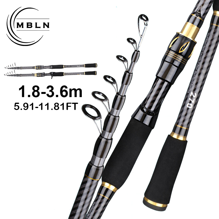 Fishing Rod Surf - MBLN 탄소 섬유 낚싯대 1.8-3.6M 텔레스코픽