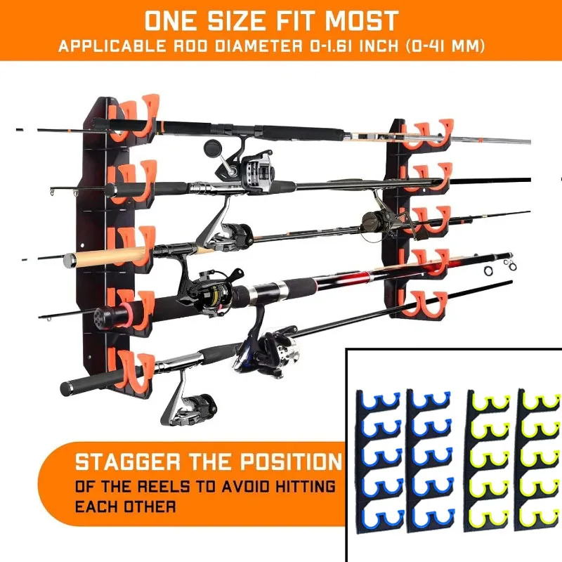 Fishing Rod Rack - 차고 벽에 부착하여 사용할 수 있는
