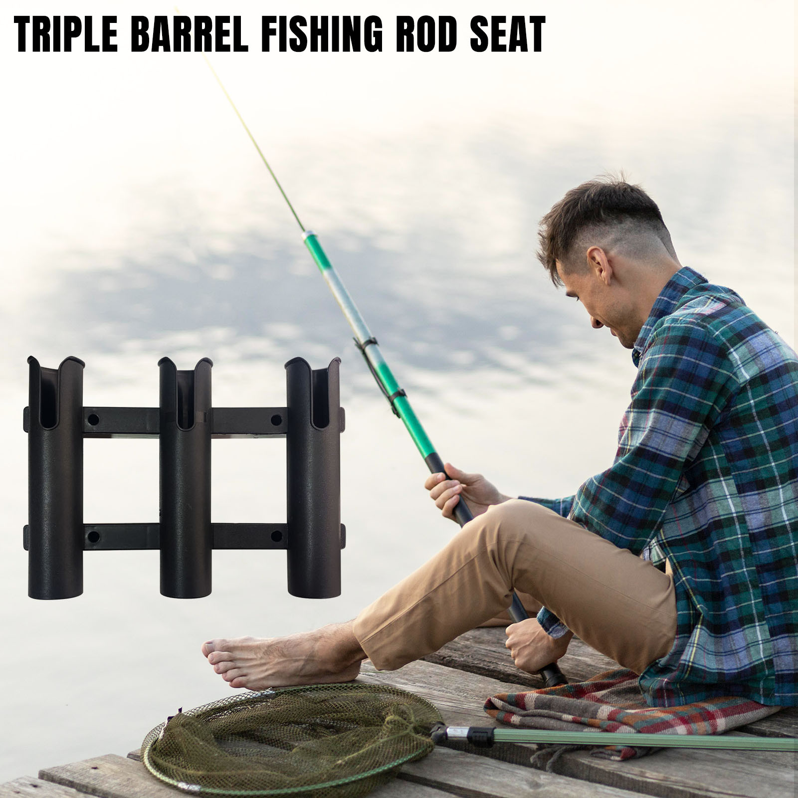야외 낚싯대 랙 탈부착 가능한 3튜브 낚싯대 홀더 (바 - Fishing Rod Holder 리뷰 및 가격