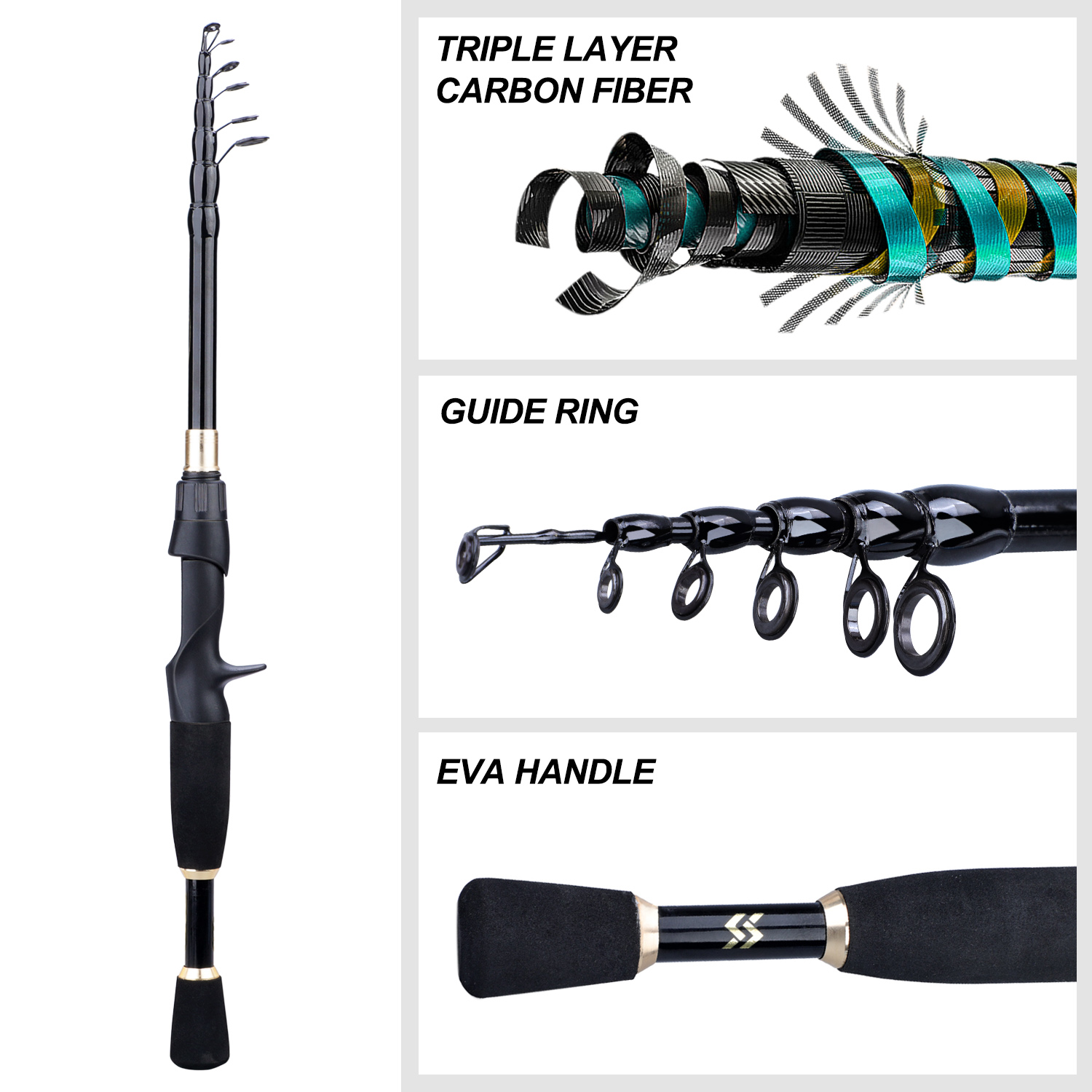 Sougayilang 1.8-2.4m 캐스팅 낚시 콤보 - Fishing Rod Combo 리뷰 및 가격